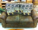 This super comfortable animal print sofa invites you to sit down, relax and enjoy!