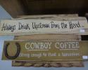 Come in and have a look at our wide collection of rustic wood signs!