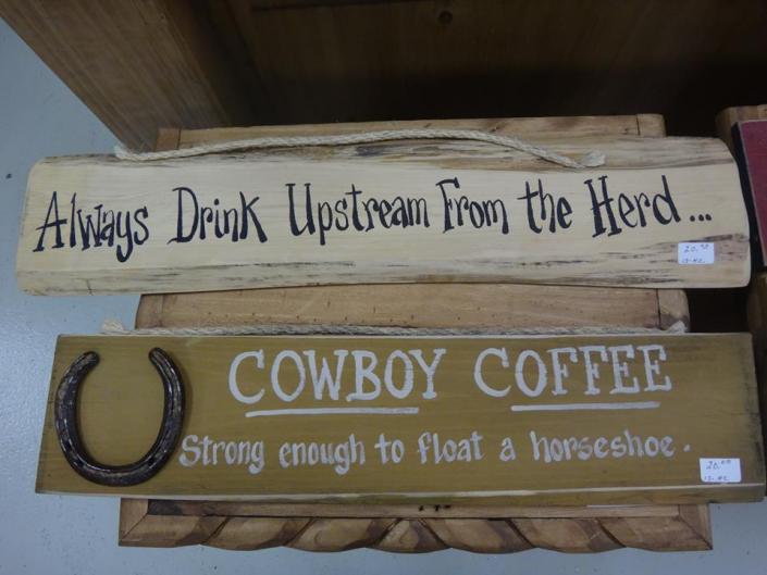 Come in and have a look at our wide collection of rustic wood signs!